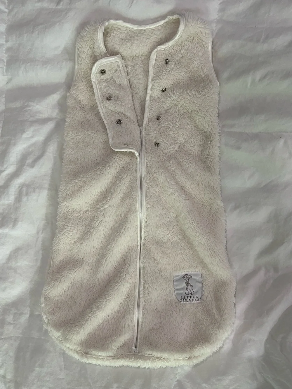 Little Giraffe Baby Sleep Sack. Set of 2 pink & white. Size 0-6mo